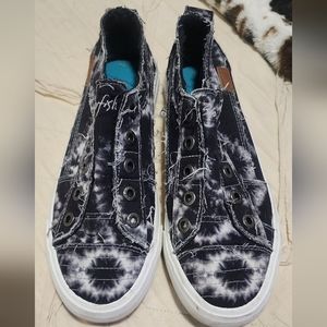 Blowfish Black Tie-Dye Slip-On Sneakers